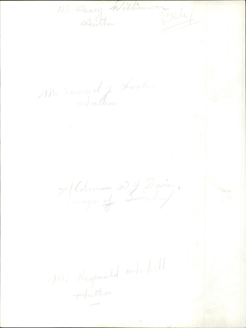 Henry Williamson, Samuel L., W.G. Davies - Vintage Photograph