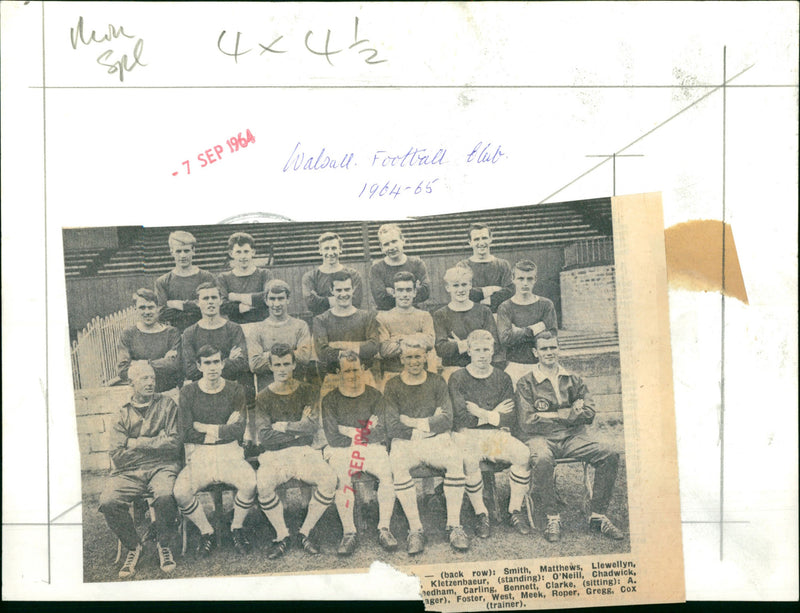 Walsall Football Club 1964-65 - Vintage Photograph