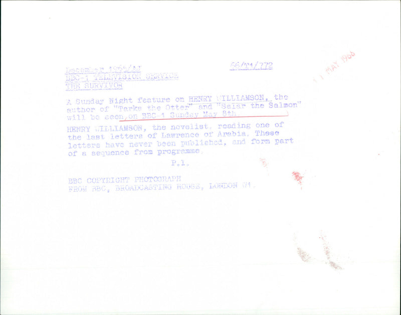 Henry Williamson - Vintage Photograph