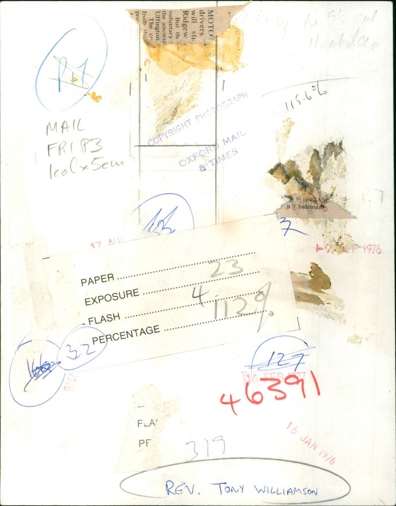 Rev. Tony Williamson with sons - Vintage Photograph