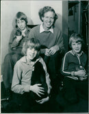 Rev. Tony Williamson with sons - Vintage Photograph