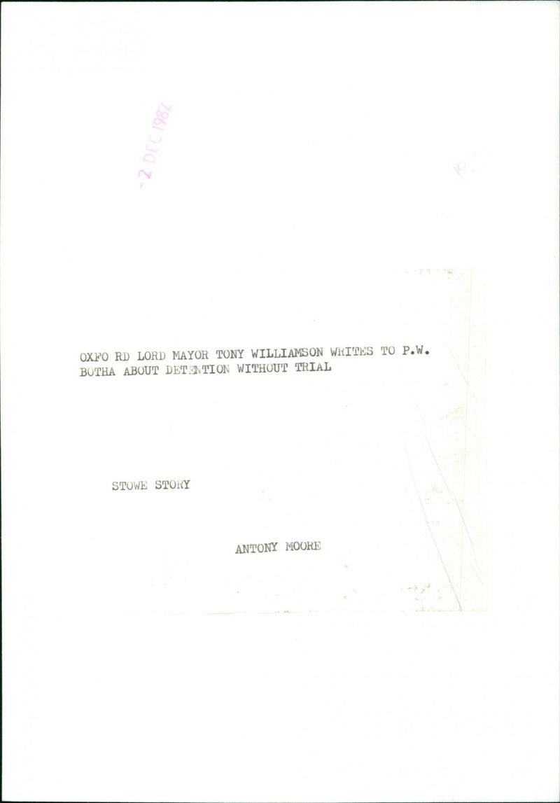 Tony Williamson - Vintage Photograph