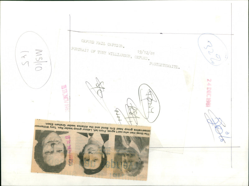 Tony Williamson - Vintage Photograph