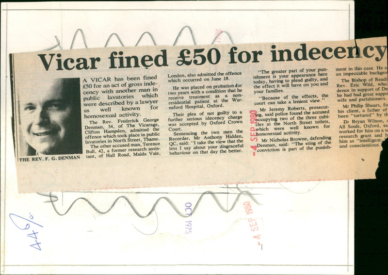 Rev. Frederick Denman - Vintage Photograph