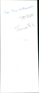 Tony Williamson - Vintage Photograph