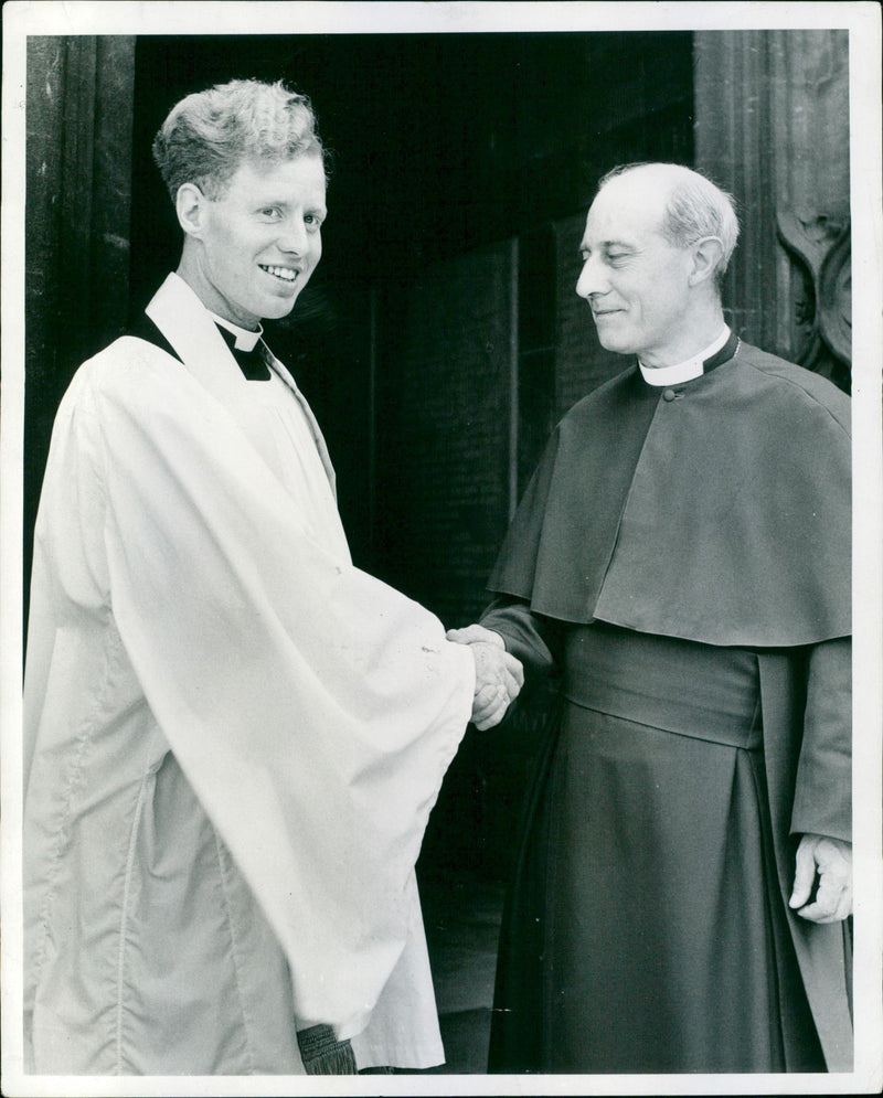 Harry Carpenter, Rev. Tony Williamson - Vintage Photograph