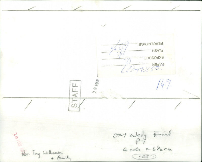 Tony Williamson with family - Vintage Photograph