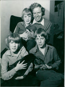 Tony Williamson with sons - Vintage Photograph