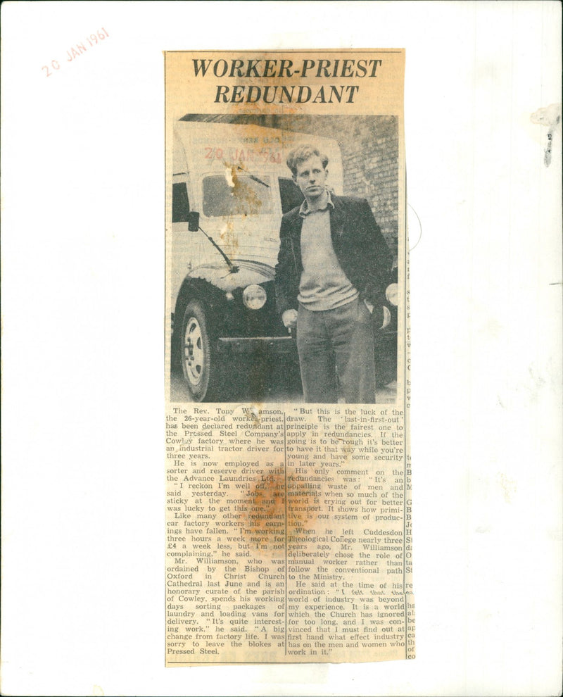 Tony Williamson - Vintage Photograph