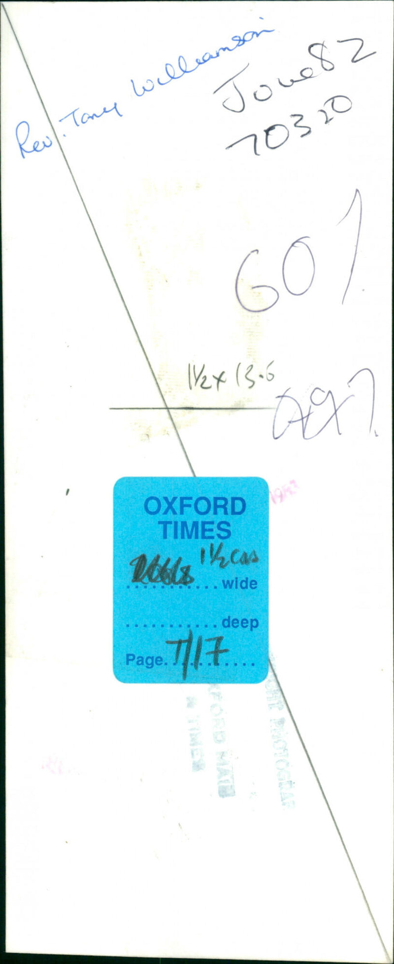 Tony Williamson - Vintage Photograph