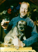 Mike Wilkes with dog 'Tanner' - Vintage Photograph
