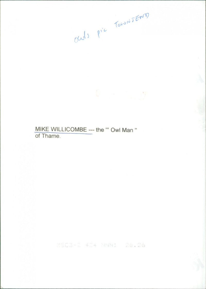 Mike Willicombe - Vintage Photograph