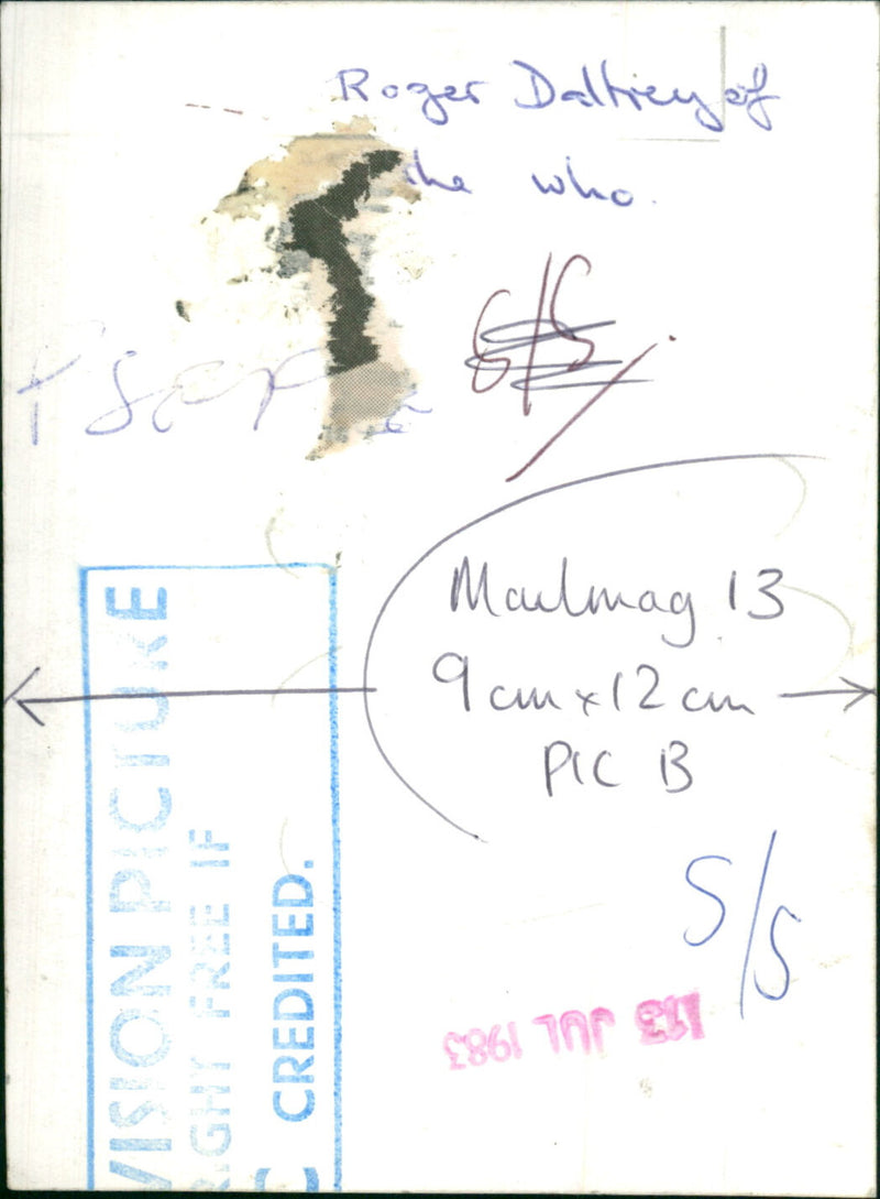 Roger Dalfrey - Vintage Photograph