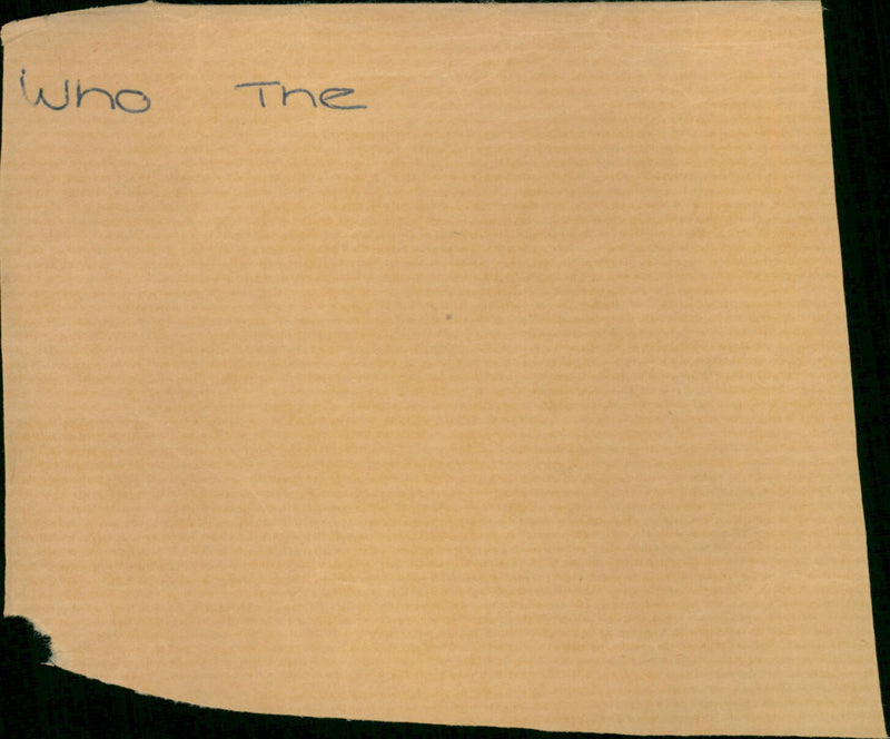 Who the - Vintage Photograph
