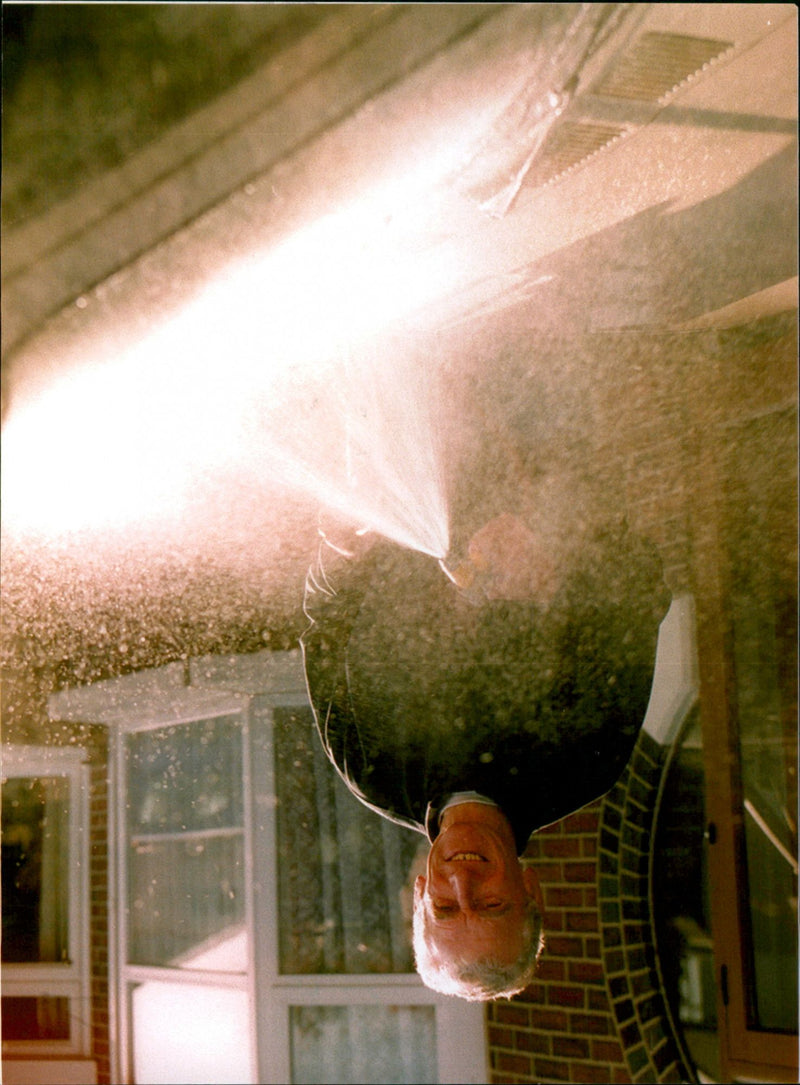 Terry Whitelow, who has a water meter scanned as "Whitelow" - Vintage Photograph