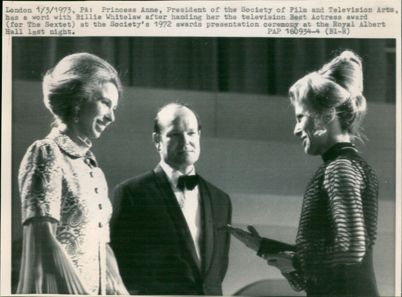 Billie Whitelaw and Princess Anne - Vintage Photograph