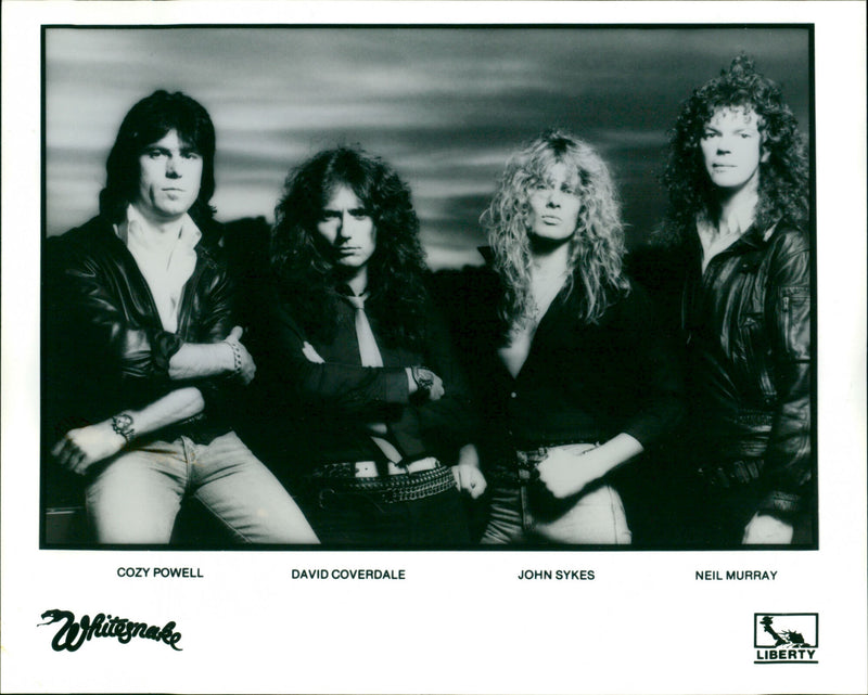 cozy Powell, David Coverdale, john sykes, neil murray - Vintage Photograph
