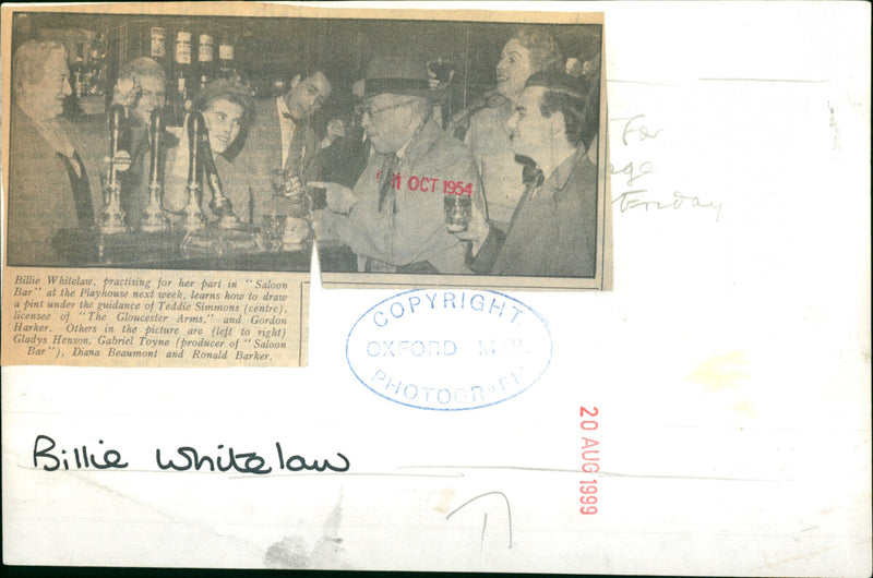 Billie Whitelaw - Vintage Photograph