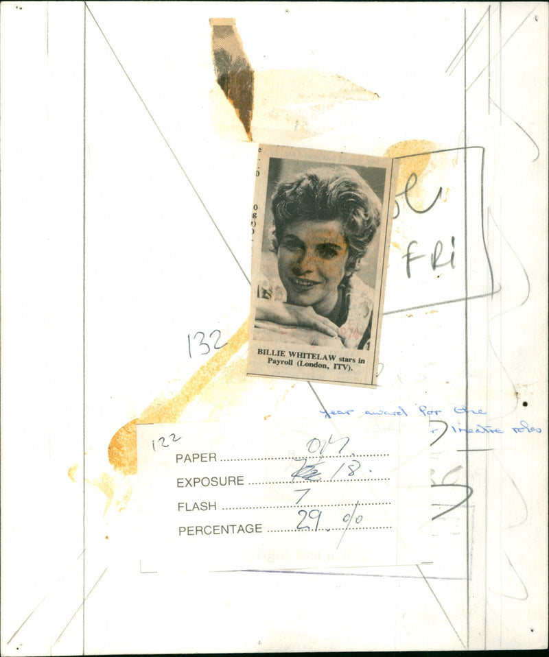 Billie Whitelaw - Vintage Photograph