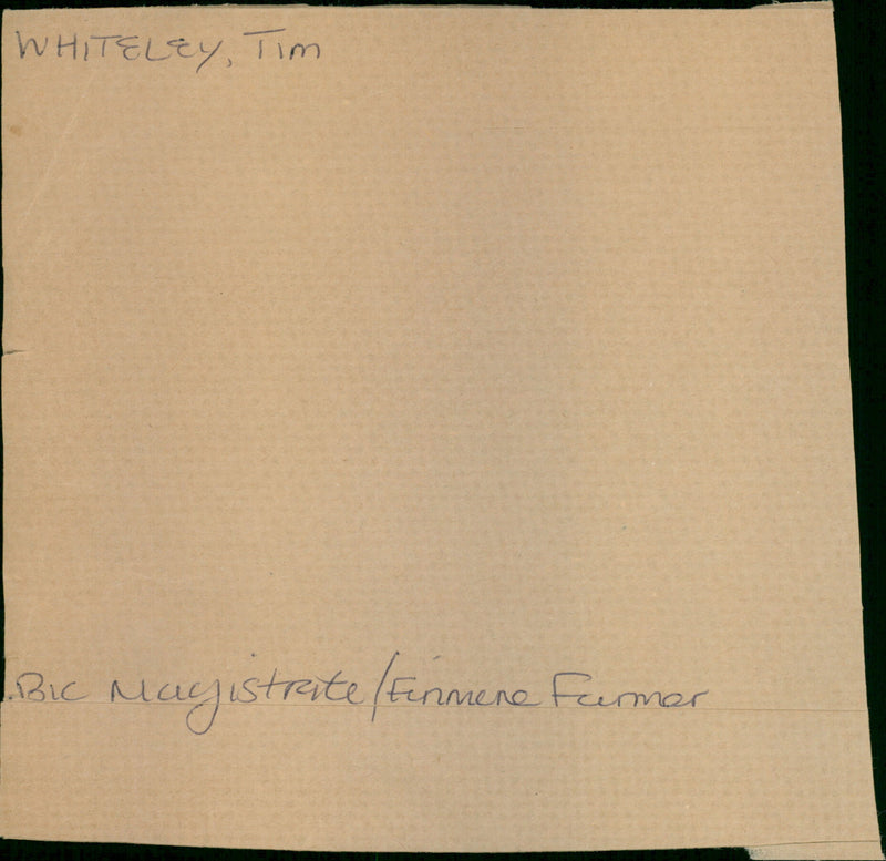 Tim whitezey - Vintage Photograph