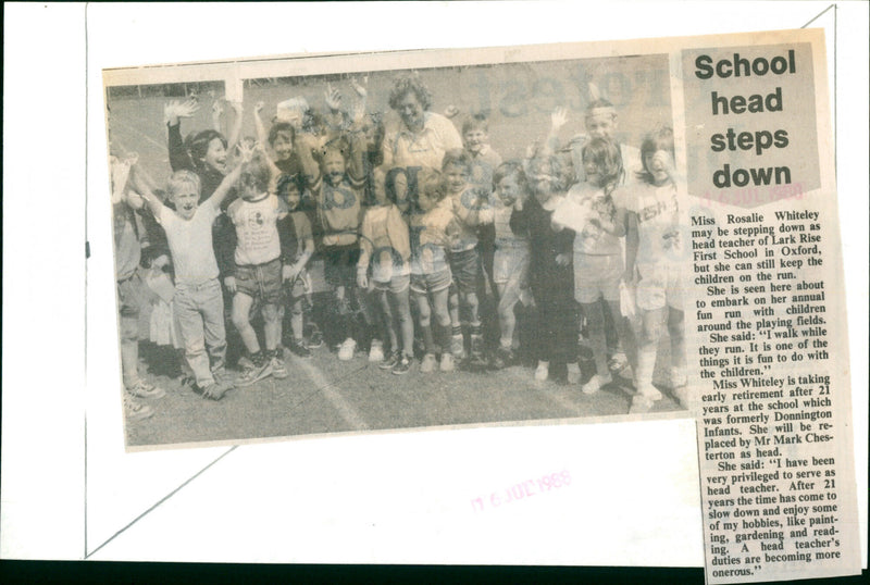 school head steps down - Vintage Photograph