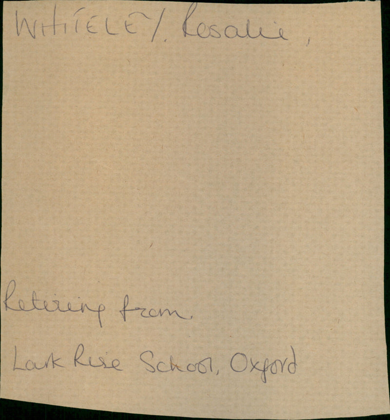 Whitely Rosalie - Vintage Photograph