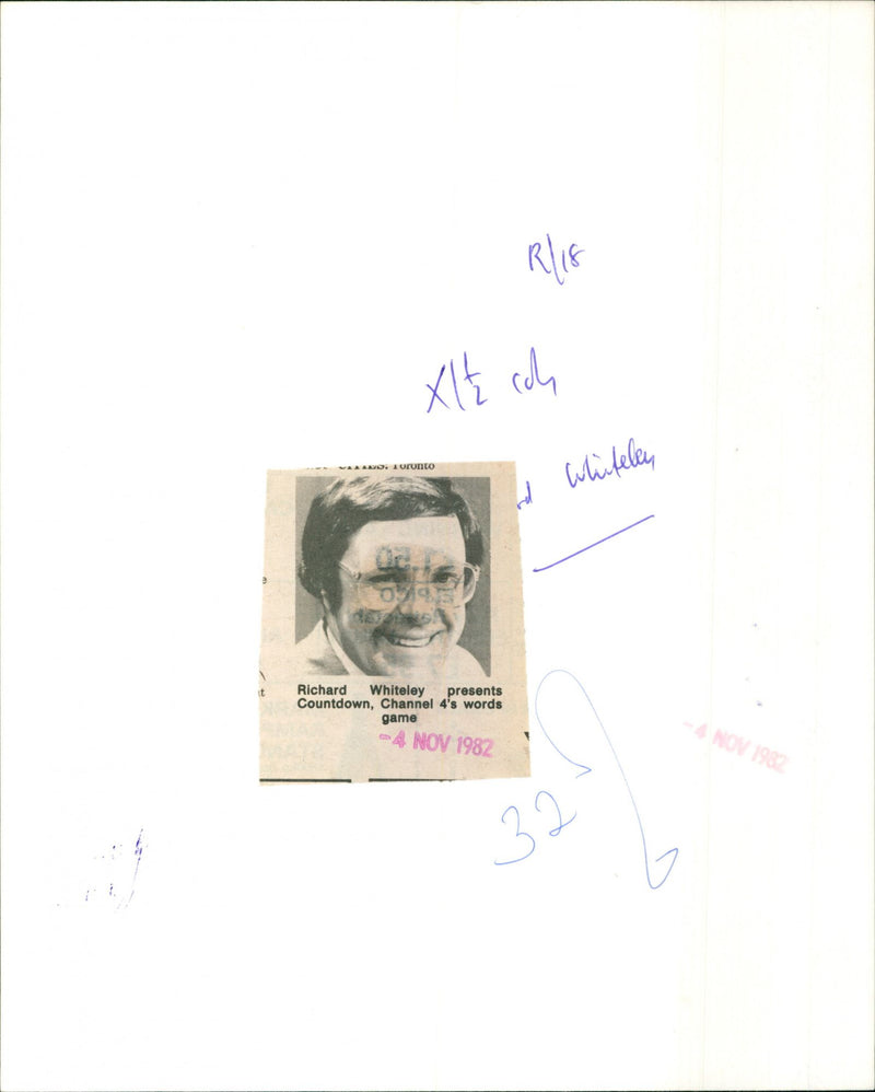 Richard Whiteley - Vintage Photograph