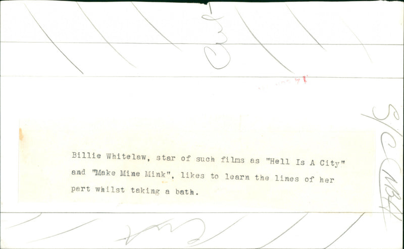 Billie Whitelaw - Vintage Photograph