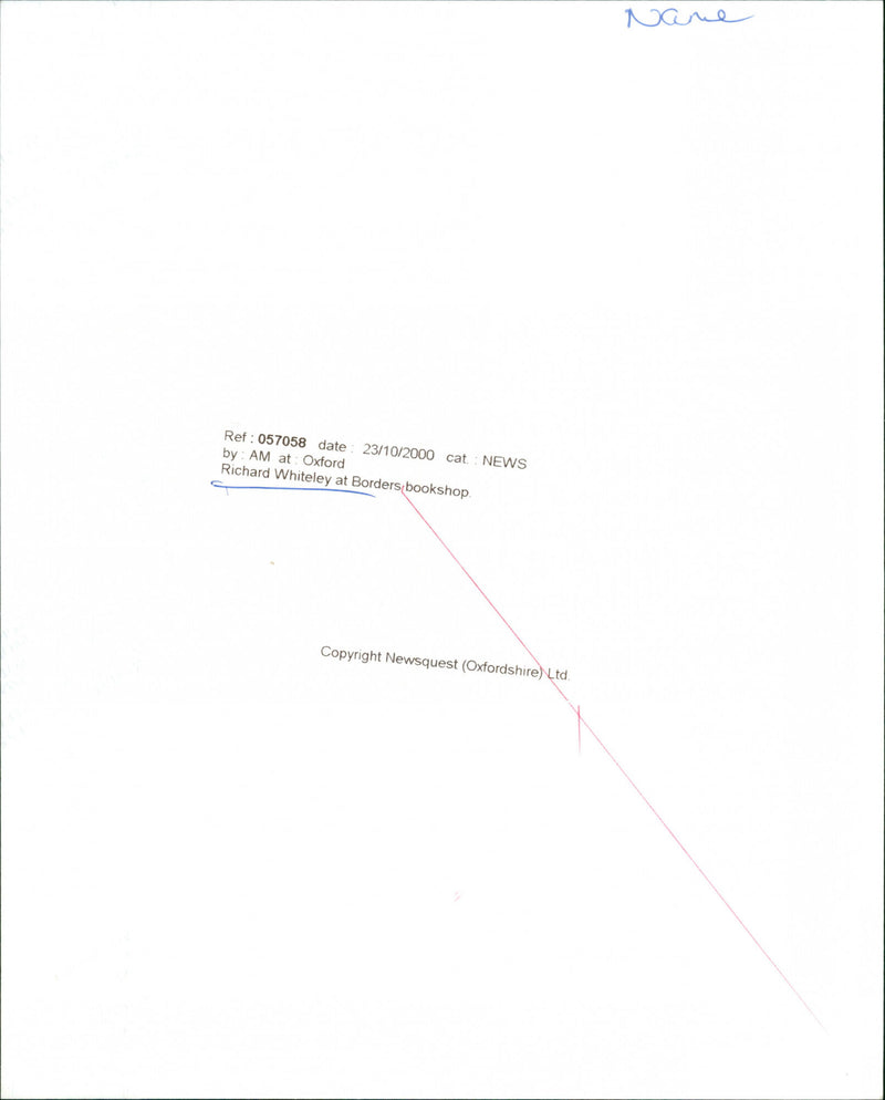 Richard Whiteley - Vintage Photograph