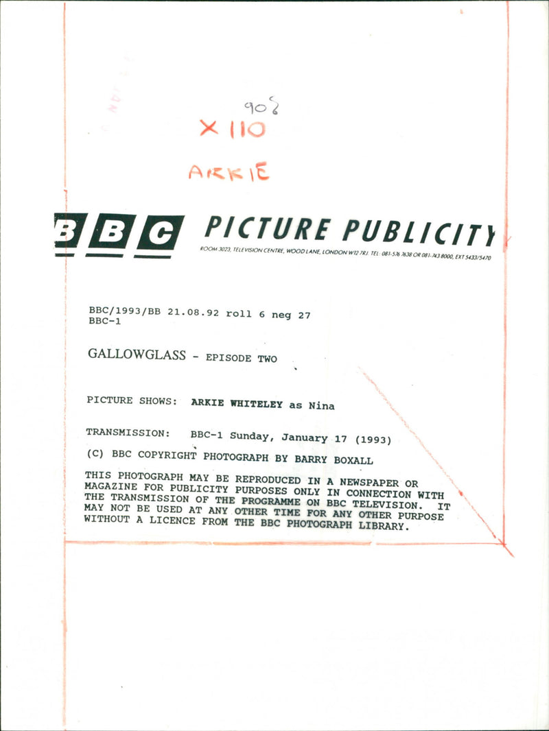 Arkie Whiteley - Vintage Photograph