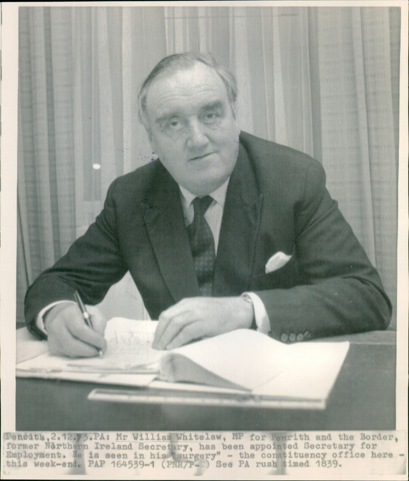 Mr William Whitelaw - Vintage Photograph
