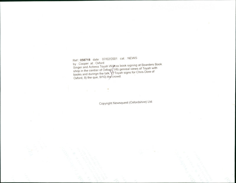 Toyah - Vintage Photograph