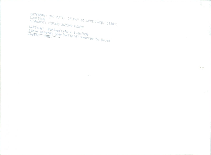 Berinsfield v Evenlode football match - Vintage Photograph