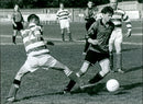 Berinsfield v Evenlode football match - Vintage Photograph