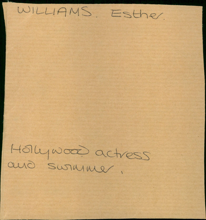 Williams Esther - Vintage Photograph