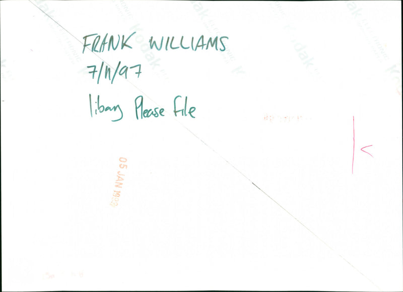 Frank Williams - Vintage Photograph
