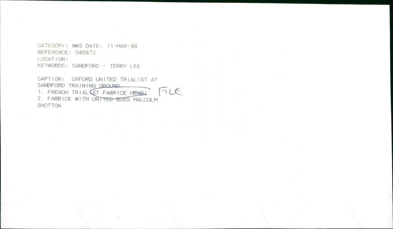 Fabrice Henri - Vintage Photograph