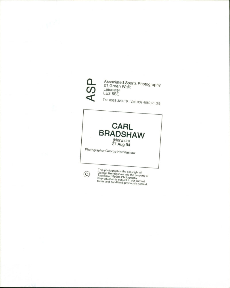 Carl Bradshaw - Vintage Photograph