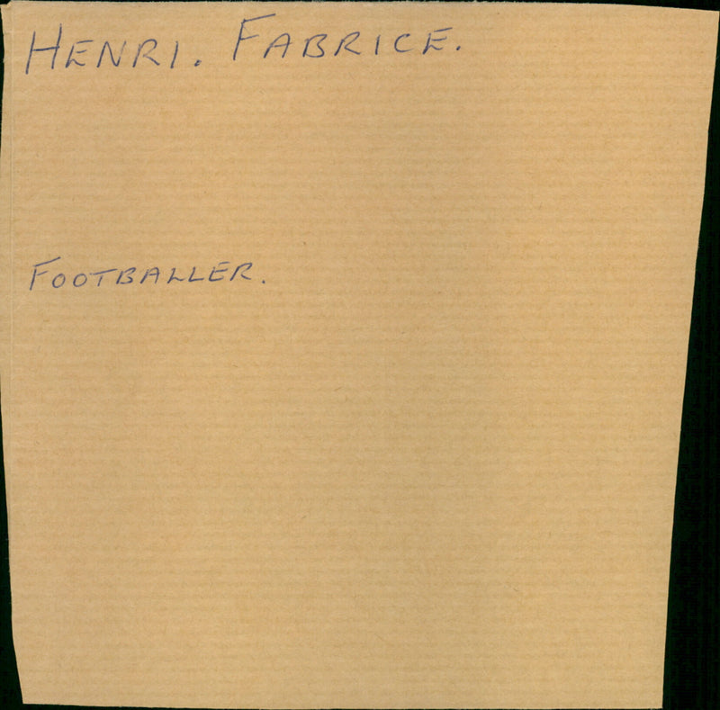 Fabrice Henri - Vintage Photograph