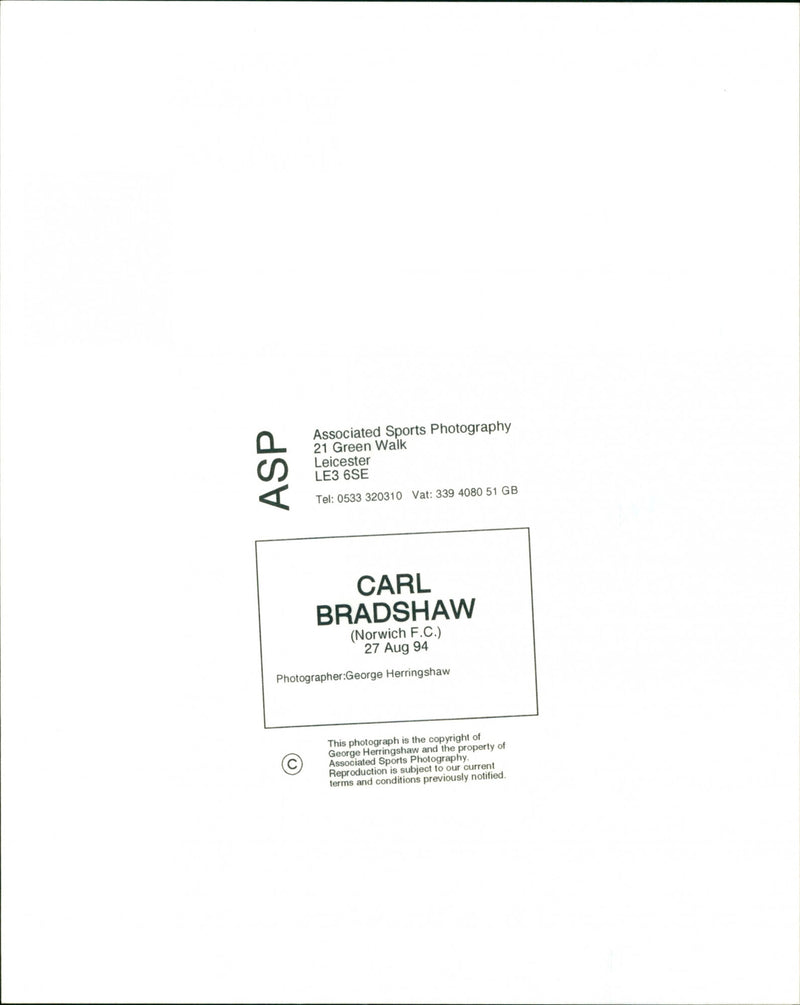 Carl Bradshaw - Vintage Photograph