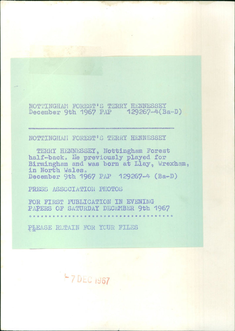 Terry Hennessey - Vintage Photograph