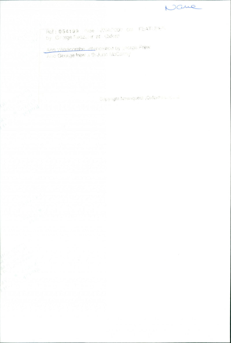 Ann Widdecombe - Vintage Photograph