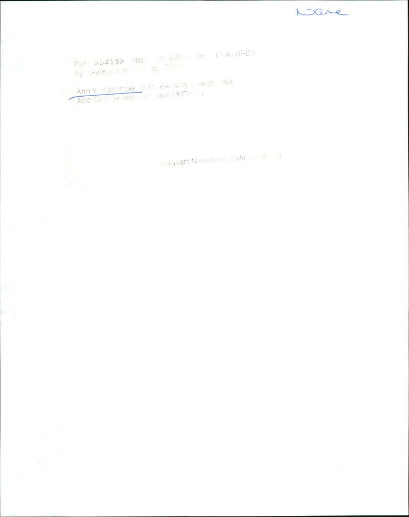 Ann Widdecombe - Vintage Photograph