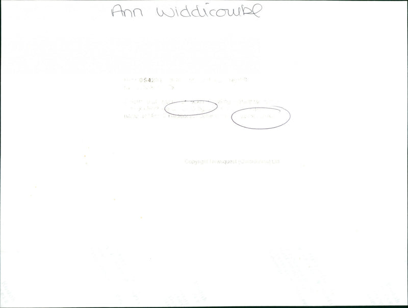Ann Widdecombe - Vintage Photograph