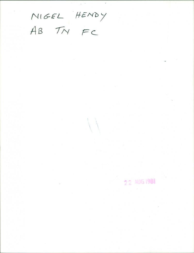 Nigel Hendy - Vintage Photograph