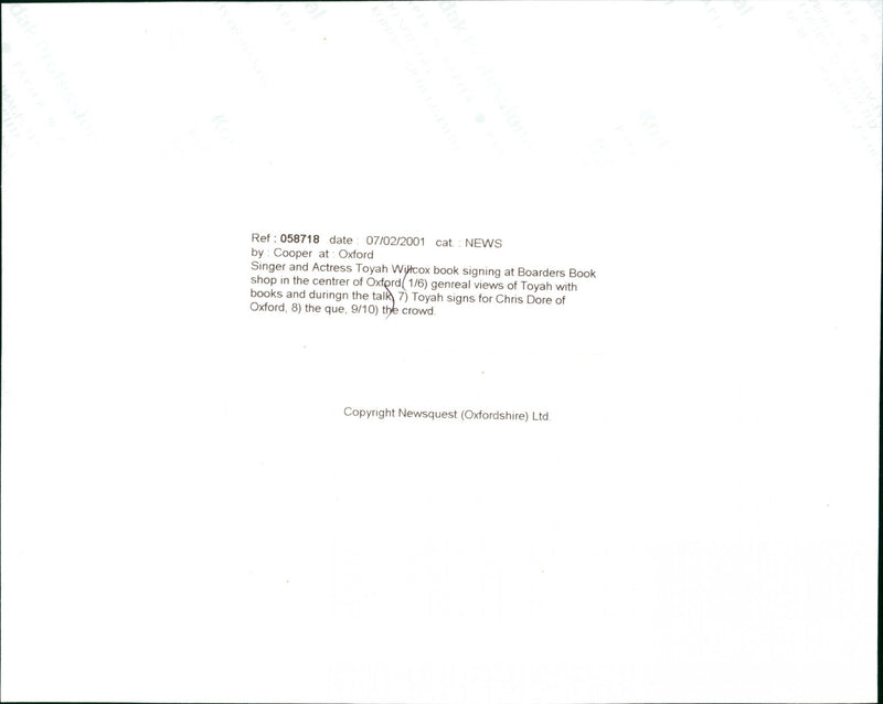 Toyah - Vintage Photograph