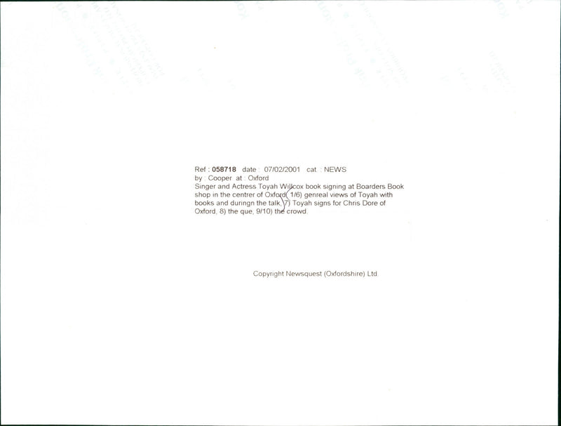 Toyah - Vintage Photograph