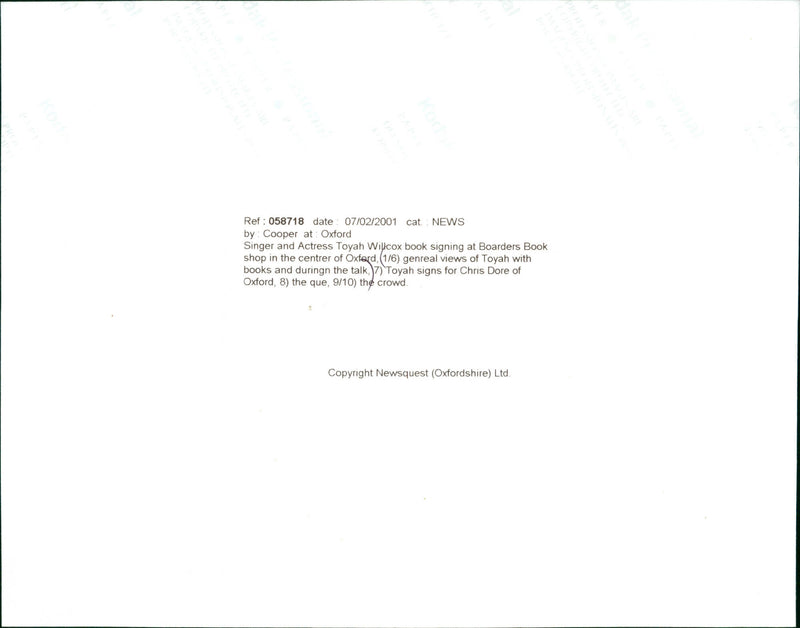 Toyah - Vintage Photograph