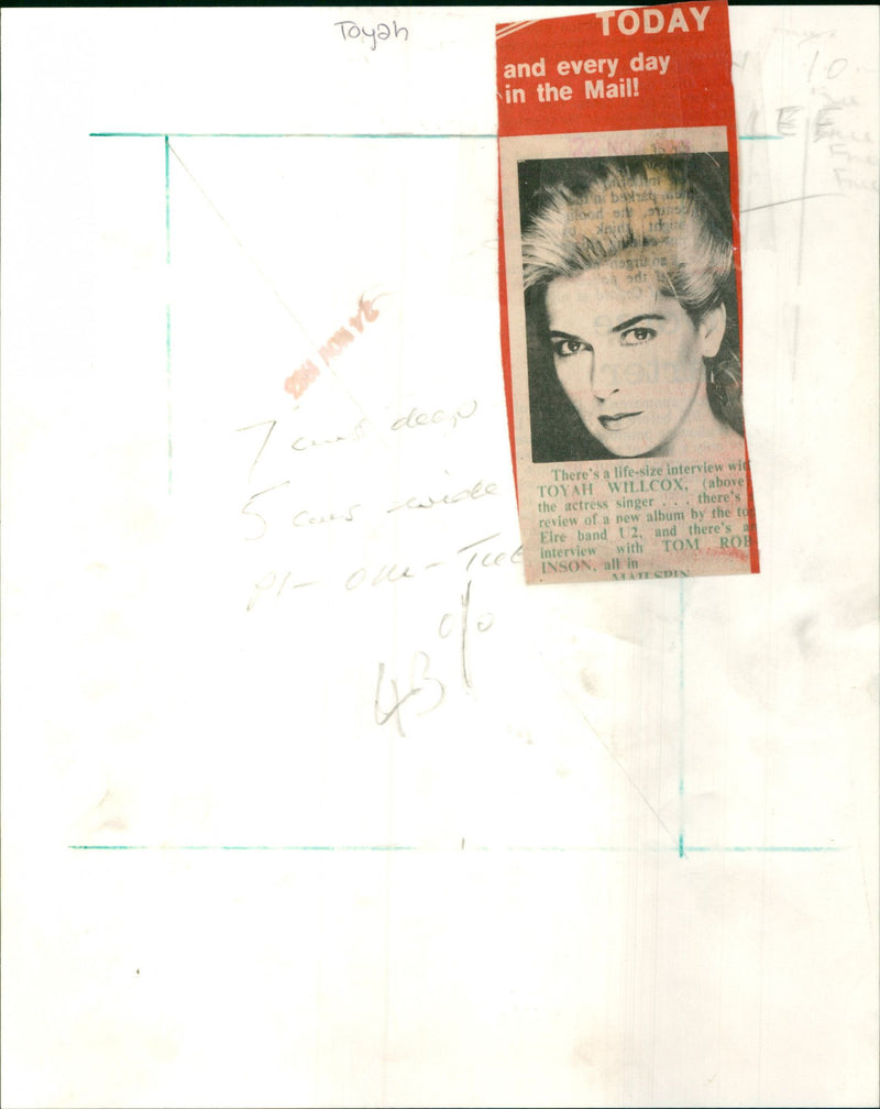 Toyah - Vintage Photograph