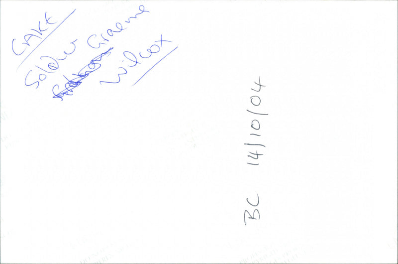 Graeme Wilcox - Vintage Photograph